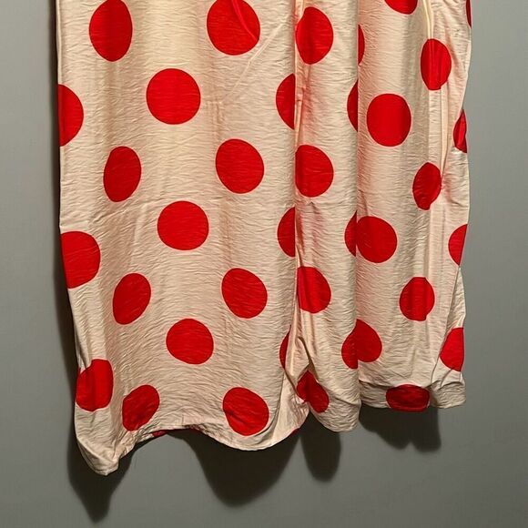 Compañia Fantastica Women's Cream Red Polka Dot Allover Print Maxi Skirt - Picture 2 of 8